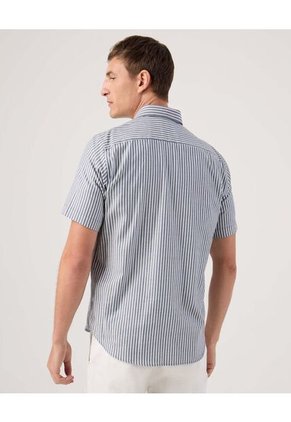 Camisa Para Hombre Manga Corta Con Bolsillo Cuello Button D Color Azul Marca Patprimo #44013171