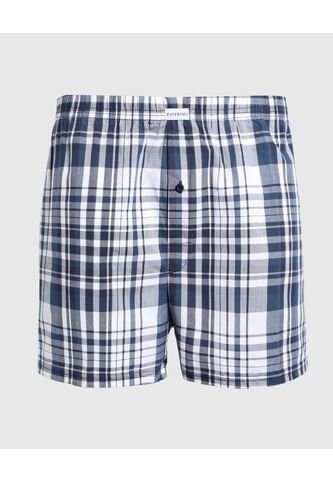 Bóxer A Cuadros De Tela Plana  X1 Para Hombre Azul Patprimo Patprimo