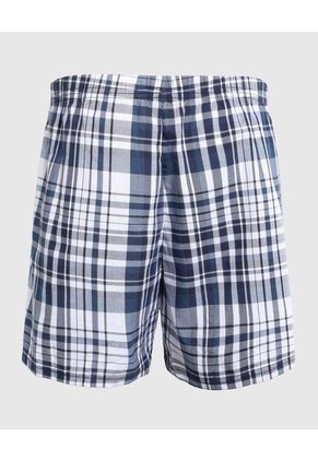 Bóxer A Cuadros De Tela Plana  X1 Para Hombre Azul Patprimo