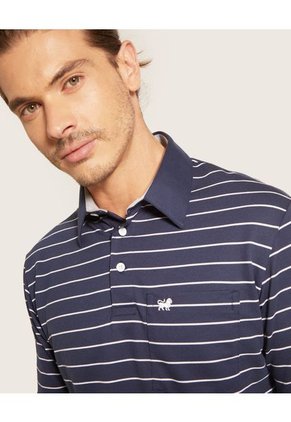 Polo Para Hombre Cuello Maquina Con Bolsillo Color Azul Oscuro Marca Patprimo #44111106