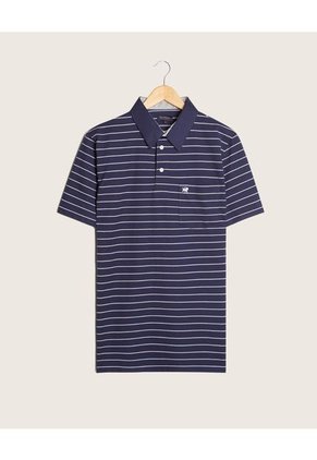 Polo Para Hombre Cuello Maquina Con Bolsillo Color Azul Oscuro Marca Patprimo #44111106