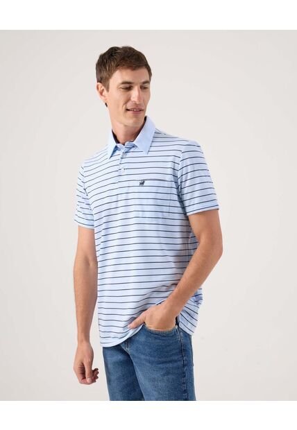 Polo Para Hombre Cuello Maquina Con Bolsillo Color Azul Marca Patprimo #44111106