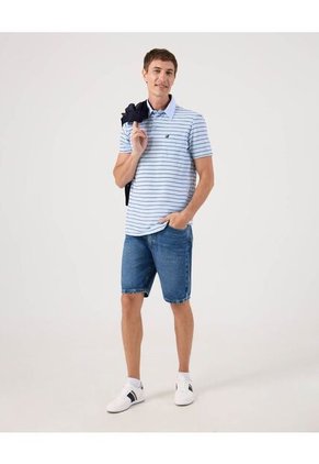 Polo Para Hombre Cuello Maquina Con Bolsillo Color Azul Marca Patprimo #44111106