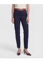 Pantalón Unicolor Tipo Chino   Para Mujer Azul Patprimo de Patprimo