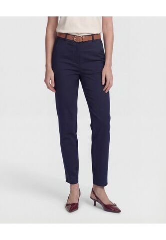 Pantalón Unicolor Tipo Chino   Para Mujer Azul Patprimo Patprimo