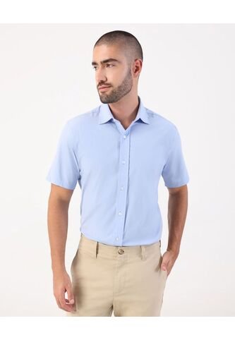 Camisa Formal Manga Corta   Para Hombre Blanco Patprimo Patprimo