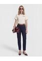 Pantalón Unicolor Tipo Chino   Para Mujer Azul Patprimo de Patprimo