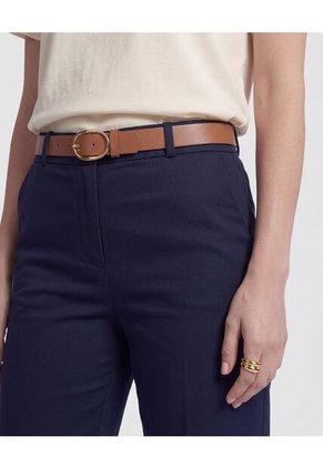 Pantalón Unicolor Tipo Chino   Para Mujer Azul Patprimo