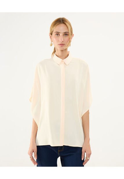 Camisa Manga Corta  Para Mujer Amarillo Patprimo
