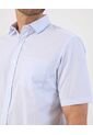 Camisa De Manga Corta Regular Fit   Para Hombre Azul Patprimo de Patprimo