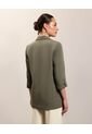 Blazer Unicolor Con Charreteras  Para Mujer Verde Patprimo de Patprimo