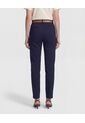 Pantalón Unicolor Tipo Chino   Para Mujer Azul Patprimo de Patprimo
