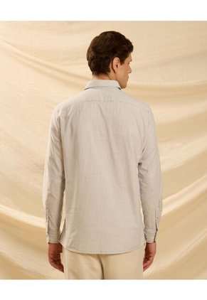 Camisa De Rayas Con Pechera   Para Hombre Azul Patprimo