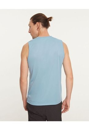 Camiseta Camiseta Ms Unicolor Con Espalda Texturizada  Para Hombre Azul Patprimo