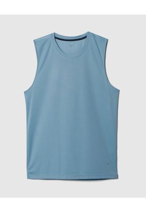Camiseta Camiseta Ms Unicolor Con Espalda Texturizada  Para Hombre Azul Patprimo
