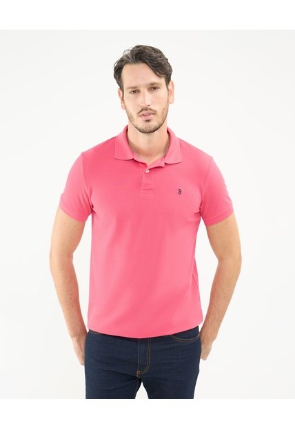 Polo Tejida Básica  Para Hombre Rosa Patprimo