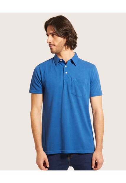 Polo Para Hombre Cuello Maquina Con Bolsillo Color Azul Oscuro Marca Patprimo #44111091