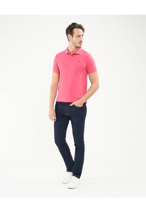 Polo Tejida Básica Para Hombre Rosa Patprimo