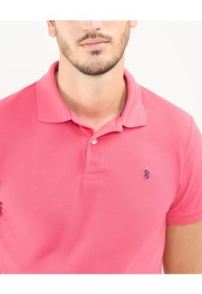 Polo Tejida Básica Para Hombre Rosa Patprimo
