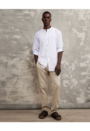 Camisa Para Hombre Manga Larga Sin Bolsillo Color Blanco Marca Patprimo #44012907