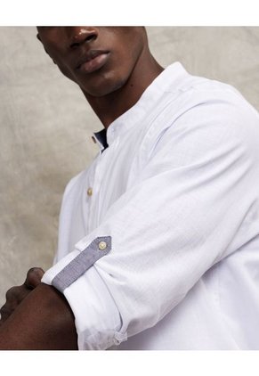 Camisa Para Hombre Manga Larga Sin Bolsillo Color Blanco Marca Patprimo #44012907