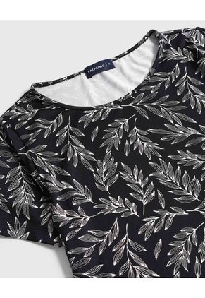 Camiseta Manga Corta Estampada  Para Mujer Gris Patprimo