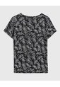 Camiseta Manga Corta Estampada  Para Mujer Gris Patprimo de Patprimo