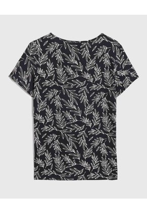 Camiseta Manga Corta Estampada  Para Mujer Gris Patprimo