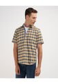Camisa Para Hombre Manga Corta Con Bolsillo Color Oro Marca Patprimo #44013005 de Patprimo