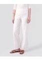 Pantalón De Bota Ancha Con Encaje Para Mujer  Para Mujer Blanco Patprimo de Patprimo