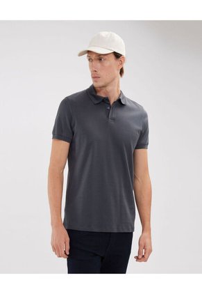 Polo Para Hombre Cuello Tejido Sin Bolsillo Color Gris Marca Patprimo #44112585