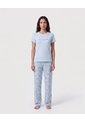 Pijama De Pantalón Largo Y Camiseta   Para Mujer Azul Patprimo de Patprimo