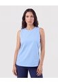 Blusa Sin Mangas Cuello Redondo   Para Mujer Azul Patprimo de Patprimo