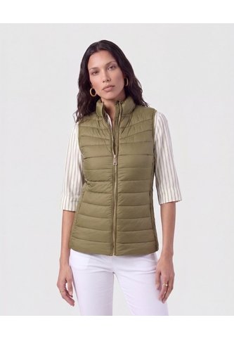 Chaleco Acolchado Con Cierre   Para Mujer Verde Patprimo Patprimo