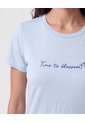 Pijama De Pantalón Largo Y Camiseta   Para Mujer Azul Patprimo de Patprimo