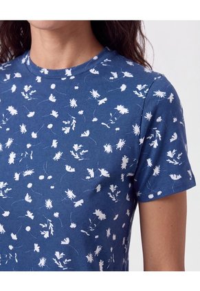 Camiseta Manga Corta Cuello Redondo   Para Mujer Azul Patprimo