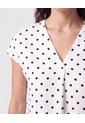 Camiseta Cuello En V   Para Mujer Blanco Patprimo de Patprimo