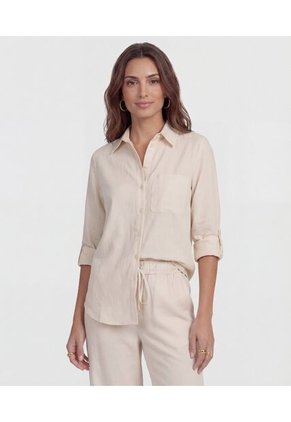 Camisa Para Mujer Manga Larga Color Beige Marca Patprimo #30017801