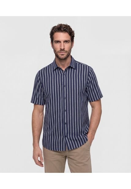 Camisa  Para Hombre Manga Corta Sin Bolsillo Cuello C Color Azul Marca Patprimo #44017306