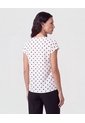 Camiseta Cuello En V   Para Mujer Blanco Patprimo de Patprimo