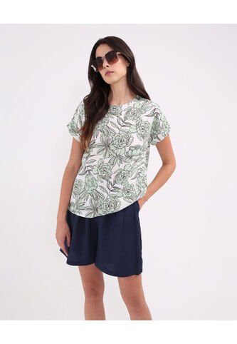 Blusa Para Mujer Manga Corta Color Verde  Marca Patprimo #30123348 Patprimo