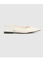 Zapato Destalonado De Punta   Para Mujer Crema Patprimo de Patprimo