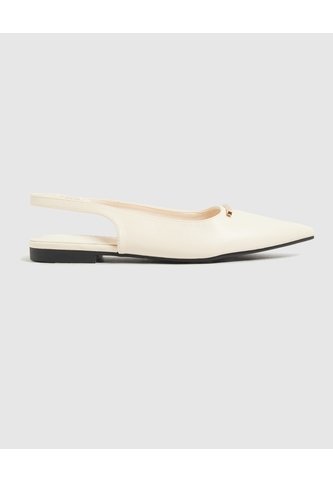 Zapato Destalonado De Punta   Para Mujer Crema Patprimo Patprimo