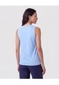 Blusa Sin Mangas Cuello Redondo   Para Mujer Azul Patprimo de Patprimo