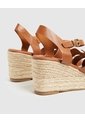 Sandalias Plataforma De Yute   Para Mujer Café Patprimo de Patprimo