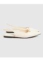 Zapato Destalonado De Punta   Para Mujer Crema Patprimo de Patprimo