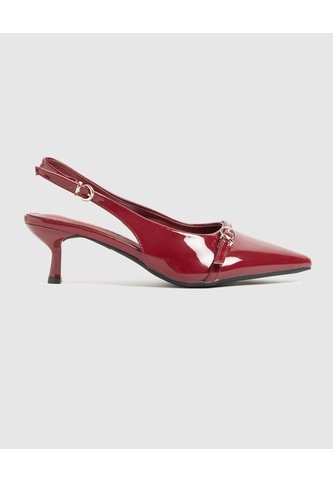 Zapatos De Tacón Destalonados   Para Mujer Vino Patprimo Patprimo