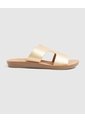 Sandalias Planas Metalizadas   Para Mujer Dorado Patprimo de Patprimo