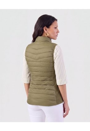 Chaleco Acolchado Con Cierre Para Mujer Verde Patprimo