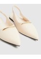 Zapato Destalonado De Punta   Para Mujer Crema Patprimo de Patprimo